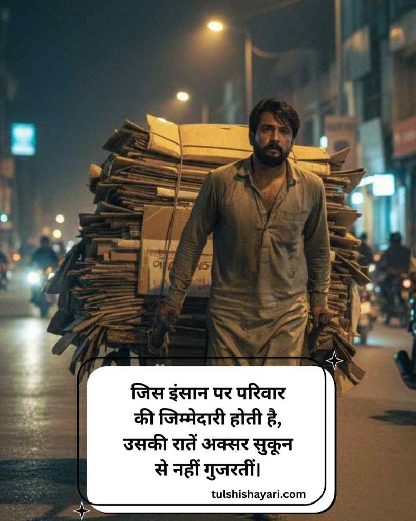 परिवार की जिम्मेदारी पर शायरी